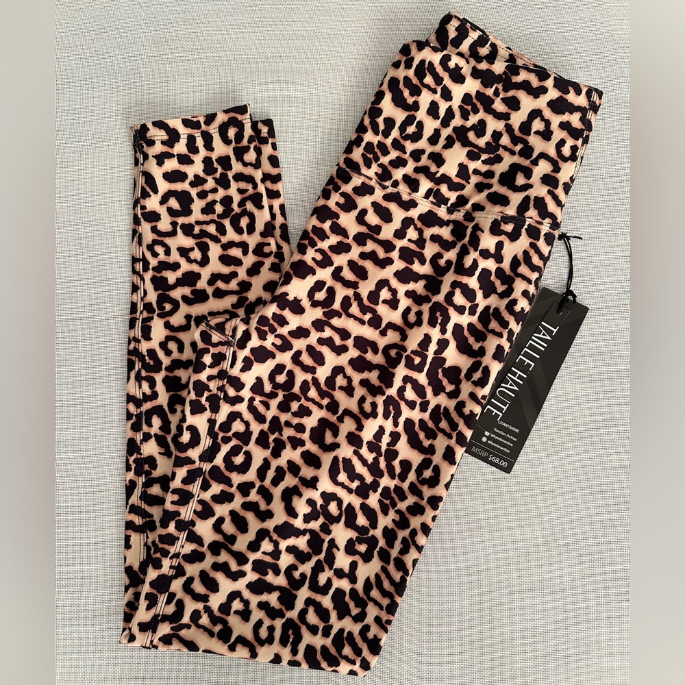 Kyodan NEW Women’s High-Waisted Cheetah Print Leggings SIZE S